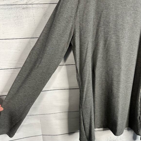 Halogen Womens Ribbed Turtleneck Pullover Sweater Gray size Medium - Picture 5 of 9